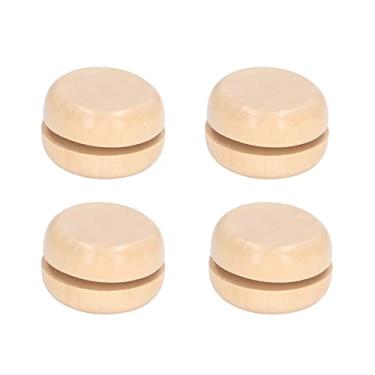 Imagem de SIWOTED 4 unidades de ioiô de madeira tamanho pequeno portátil premium durável superfície inacabada diy ioiô ioiô de madeira simples
