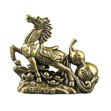 Imagem de predolo Estátua de Cavalo Ornamental para Decoração do Ano Chinês de 2026, Estatueta de Cavalo em Latão para Sala de Estar, Style H
