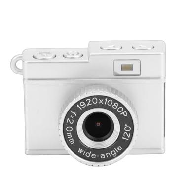 Imagem de Akozon Hd 1080p Retro Minúsculo Chaveiro Câmera Vintage Micro Câmera de Vídeo Chaveiro Com Tela de 1.14 Polegada Portátil para Viagens Ao Ar Livre (Prata)