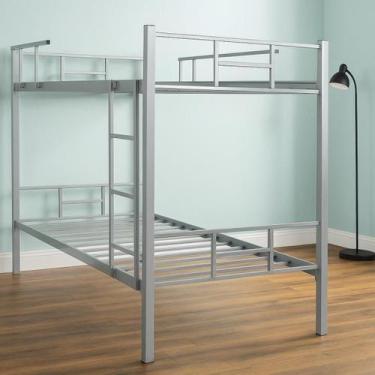 Imagem de Cama Beliche em Aço Quarto Solteiro Estrutura De Ferro Itagold