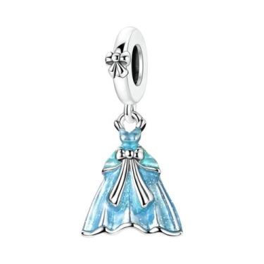 Imagem de Pulseira De Contas De Charme De Princesa Em Prata 925 Com Pingente De 