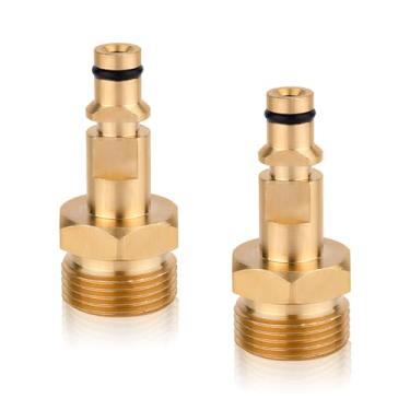 Imagem de 2 peças adaptador M22 adaptador de mangueira de lavadora de alta pressão, conector de mangueira de lavadora de pressão dourado, conexão rápida, acessórios de lavadora de pressão para lavadora de alta