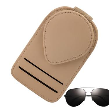 Imagem de Porta-óculos de Sol para | Organizador Automotivo em Pele PU,Organizador De Óculos Para Palas Do - Para Homens Mulheres Condutor Adolescente Interior De Camião E Furgão