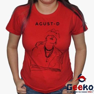 Imagem de Baby Look Agust D 100% Algodão - BTS - Suga - K-pop - Army - Blusa Fem