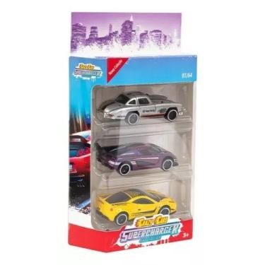 Imagem de Carrinhos Colecionáveis Crazy Cars Supercharger kit 3 unidades - sem m