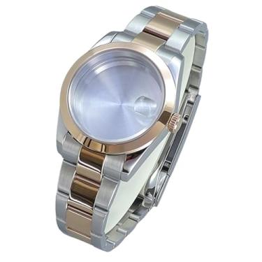 Imagem de FEIYASHI Caixa de relógio masculina à prova d'água de aço inoxidável ouro rosa de 36/39 mm para movimento NH35/34/36/38 Miyota8215, Tampa inferior sólida 5, 39mm+For Miyota8215 8205 Movement, Caixa de