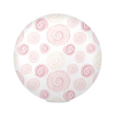 Imagem de Wassud Jogo americano abstrato circular tapetes de mesa para cozinha e jantar tapetes laváveis resistentes ao calor decoração de mesa 39 cm