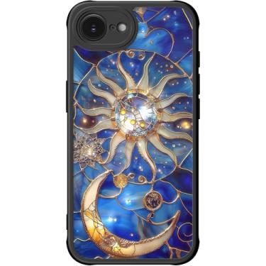 Imagem de DEENAKIN Capa para iPhone 16e fofa, capa rígida floral estética, compatível com Magsafe, capa protetora fina moderna exclusiva retrô coquete ocidental para mulheres e meninas, mística astral