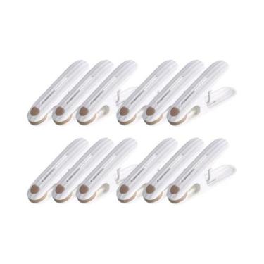 Imagem de Clipes De Plástico Brancos Para Secar Roupas, 12 Peças, À Prova De Ven