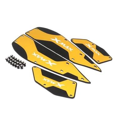 Imagem de Anti-derrapante Placa de descanso para pés antiderrapante, para xmax300 xmax250 xmax 250 300, placa pedal liga modificada, apoio para os(Ouro)