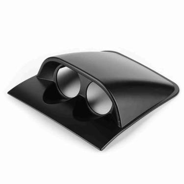 Imagem de Suporte de montagem para medidor de carro, painel de instrumentos universal ABS de 5 cm, painel de instrumentos de 2 furos, medidor de medidor de painel de painel para acessórios automotivos (preto)