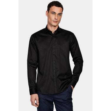 Imagem de Camisa Aramis Slim Cetim Stretch Preto-Masculino
