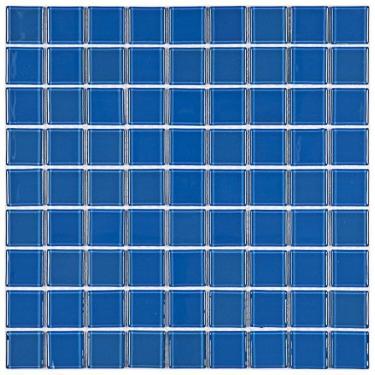 Imagem de Kit 1m² Pastilha de Vidro Cristal 29cm X 29cm Azul
