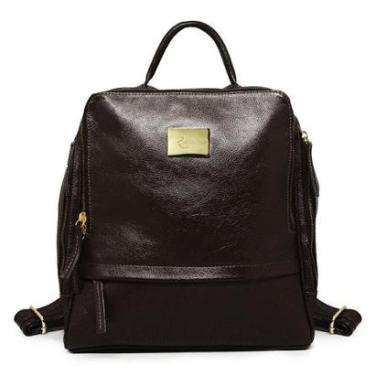 Imagem de Mochila Feminina de Couro Liz  - Preto-Unissex