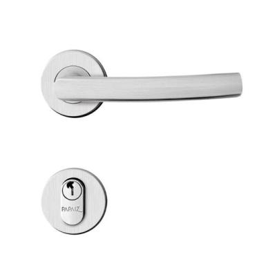 Imagem de Fechadura Externa Aço Inox MI620 ST2 R232 55mm Roseta Escovada Smile I