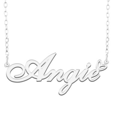 Imagem de A168A Colar de nome personalizado personalizado personalizado colar de nome banhado para mãe filha amizade feminino dia dos namorados aniversário de Natal ano novo, Metal, Sem pedras preciosas