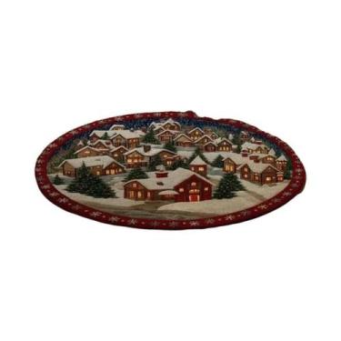 Imagem de Tapete De Boas-Vindas Com Estampa 3D De Bengala Doce De Natal E Furos 