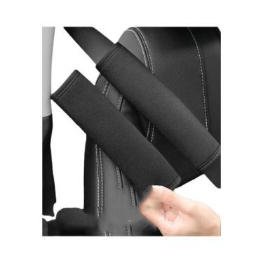 Imagem de Kit De Capas Protetoras De Cinto De Segurança Em Algodão Preto Para Ad