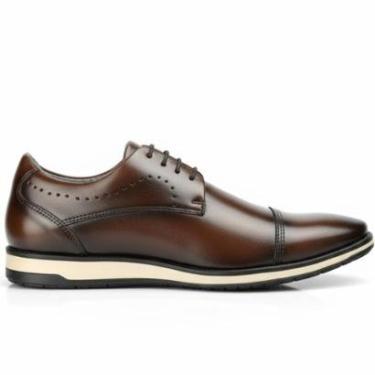 Imagem de Sapato Social Oxford Masculino Brogue Preto Derby Cadarço Moderno-Masculino