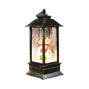 Imagem de Lanternas De Natal Em Forma De Papai Noel E Boneco De Neve, Luzes Deco