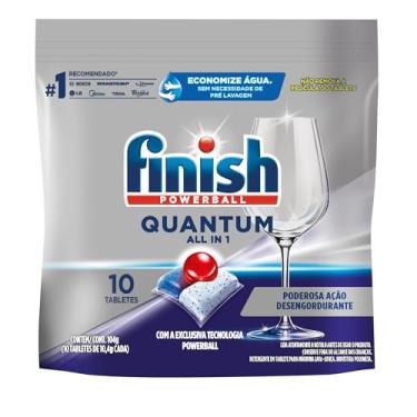 Imagem de Finish Powerball Quantum, Detergente para Lava Louças em Tabletes, 10 Tabletes