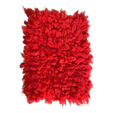 Imagem de Coxinilho Vermelho Pelego Lã Trançada Grande Para Cavalo - BMT