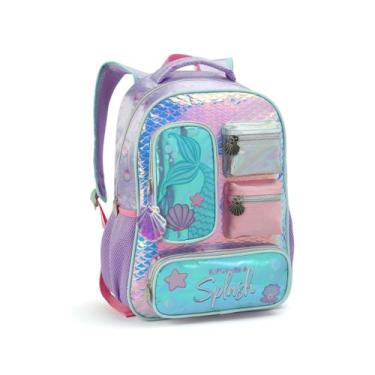 Imagem de Mochila Costas Infantil Sereia Escolar Holográfica Espaçosa - Seanite