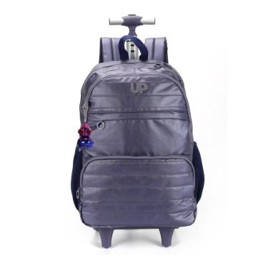 Imagem de Kit Mochila Juvenil Estojo e Lancheira Azul Luxcel - Up4You