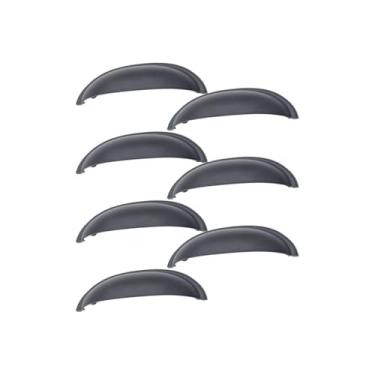 Imagem de Puxador Concha Puxador Armario Gaveta Colonial Moveis Retro (7, Preto Fosco)