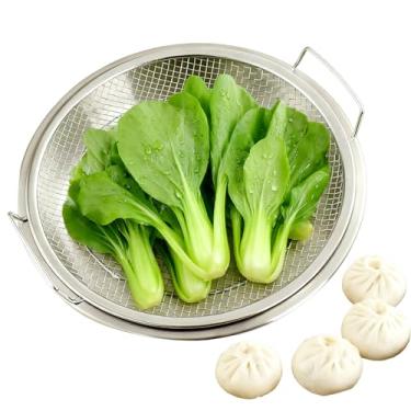 Imagem de Cesta para vaporizador de aço inoxidável | Aço inoxidável à prova de ferrugem - Cesta de cozimento a vapor para cozinha - para casa, apartamento, caminhão, preparação de refeições, bolinho de e