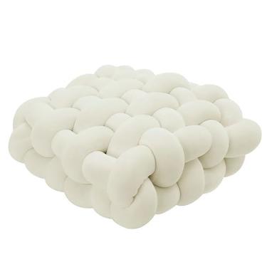 Imagem de Almofadas de chão grandes, almofadas de veludo cotelê tufado, almofada de veludo para sala de estar, almofada de banco confortável, assento versátil para adultos e casais, perfeito para decoração de