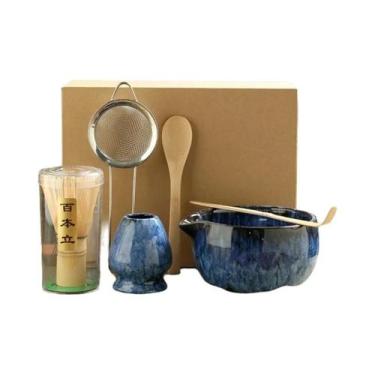 Imagem de Conjunto De Chá Matcha De Bambu 6 Peças: Tigela Japonesa, Batedor, Sup
