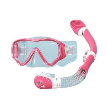 Imagem de Máscara De Mergulho Facial Completa Para Crianças, Conjunto De Snorkel