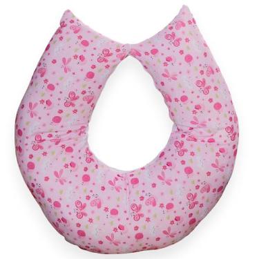 Imagem de Almofada de Amamentação para Bebe Menina com Capa Removível - AVM Enxo