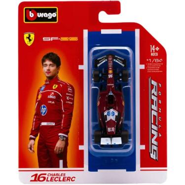 Imagem de Miniatura Bburago Ferrari SRF Team Race SF-25 F1 2025 Charles Leclerc 16 1/64