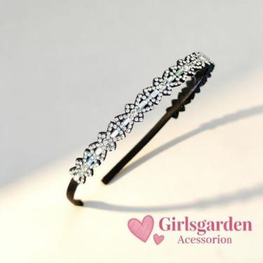 Imagem de Tiara de Strass Formato Laço Arco com Cristais e Brilho Intenso moda m