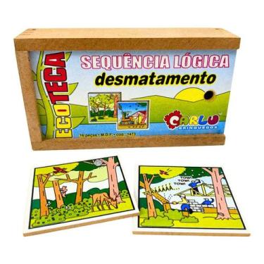 Imagem de Sequencia Lógica Desmatamento Brinquedos Educativos Pedagógico Infanti