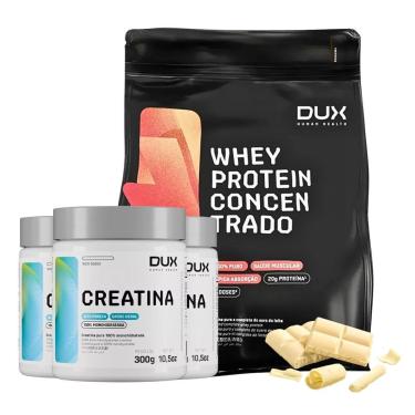 Imagem de Kit Whey Concentrado 1,8kg+ 3x Creatina 300g Dux+ Rendimento-Unissex