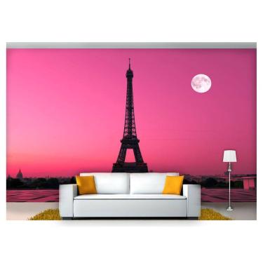 Imagem de Papel De Parede Paris Torre Eiffel Céu Lua 3D Ncd150