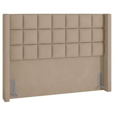 Imagem de Cabeceira Cama Casal Queen 160cm Pisa P02 Veludo Bege - Mpozenato