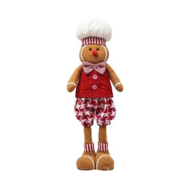 Imagem de Adorável Boneco De Gengibre Telescópico De Natal Com Chapéu De Chef, F