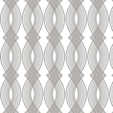 Imagem de Papel Parede Curvas Listras Cinza Adesivo Quarto Casal Sala