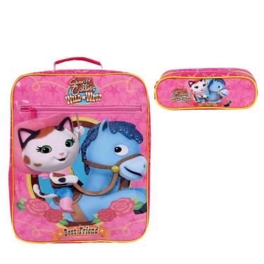 Imagem de Kit Mochila Escolar Infantil Costa Sheriff Callie Dermiwil