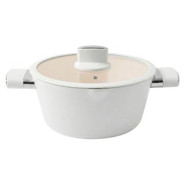 Imagem de Caçarola de Indução Antiaderente Cerâmica Chicago Branca 20cm 1 peça - Casambiente AL249/Avulso