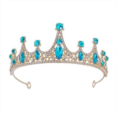 Imagem de Coroa Tiara Noiva Enfeite Casamento Strass Festas Luxo Color - - anjo 