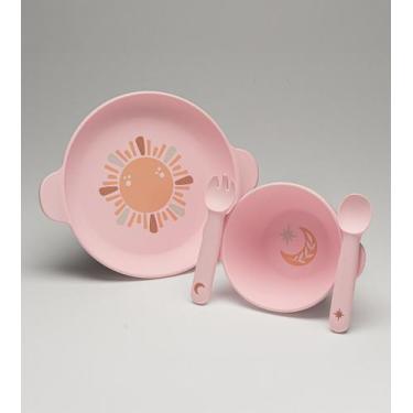 Imagem de Kit Alimentação Magnético Silicone 4 Peças Twibex Bebê Infantil Fácil 