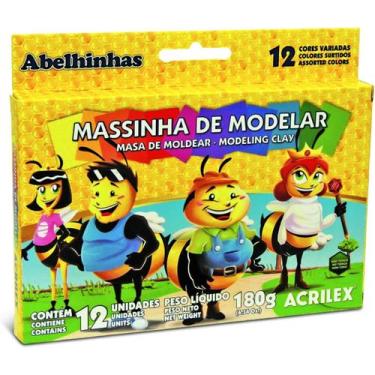 Imagem de Massa de Modelar com 12 Barras Acrilex 180g Massa de Modelar com 12 Ba