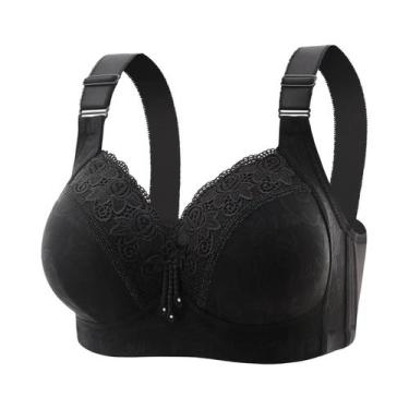 Imagem de Sutiã Esportivo Feminino Sem Costura De Renda Tamanho Grande, Confortá