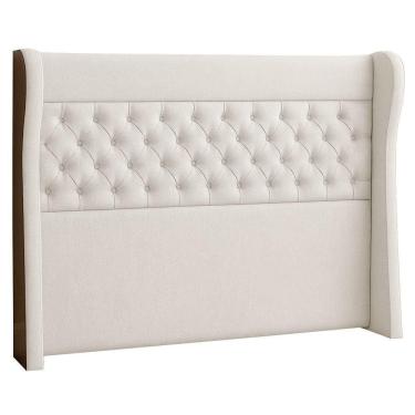 Imagem de Cabeceira Casal Queen 160 Cm Savana Corano Marrom/linho Cru - Nexta Casa