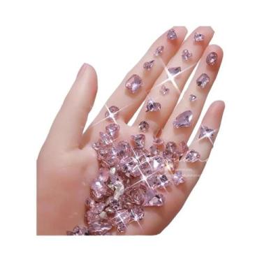 Imagem de Strass De Cristal Branco Para Unhas 50 Peças 3D K9 Brilhante Formas Mi